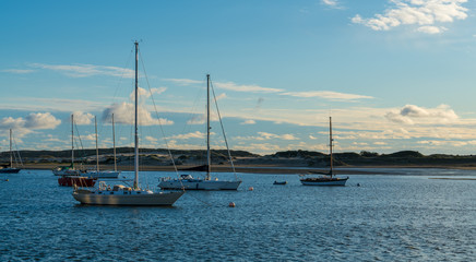 Boats in the harbor at Morro Bay