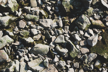 stones on seashore