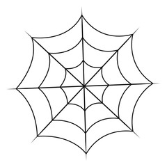 Spiderweb isolated on white background. Vector illustration