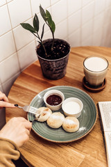 breakfast in the cafe