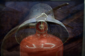 pressure gauge fire extinguisher with fire alarm bell