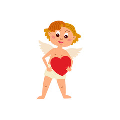 Valentine's day elements icon - angel cupid