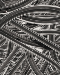 The pattern of the many roads with cars