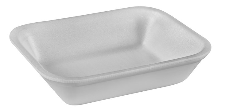 Plastic food tray,Styrofoam food tray isolated on white background