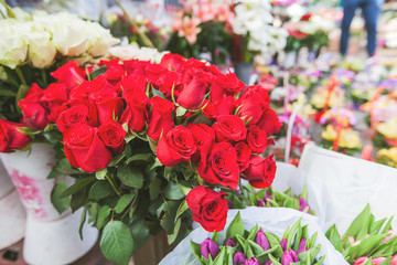 Beautiful red roses bouquet