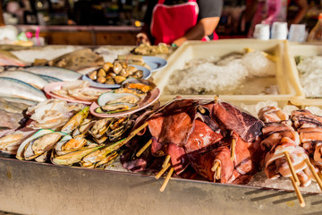 View of the market in Phuket Old Town