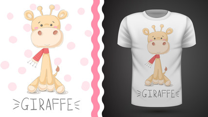 Cute giraffe - idea for print t-shirt