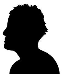 a woman head silhouette vector