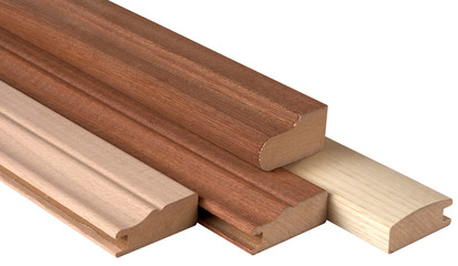 Combination of Wooden Skirting boards over white
