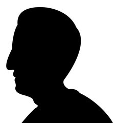 a man head silhouette vector