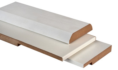 Combination of Wooden Skirting boards over white