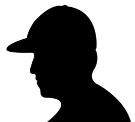 Fototapeta na wymiar a man head silhouette vector