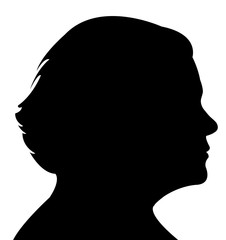 a woman head silhouette vector