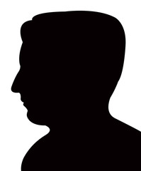 a man head silhouette vector