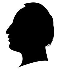 a man head silhouette vector