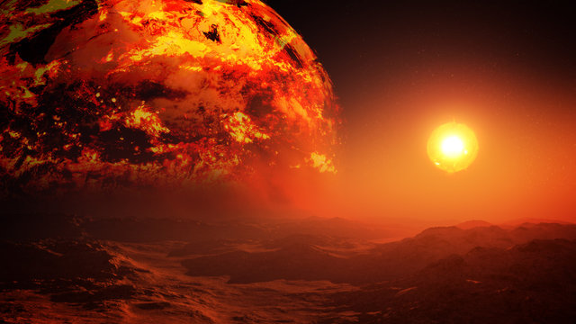 majestic fantasy landscape with epic sky 