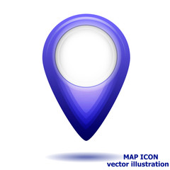 Bright map icon. Location Icon vector. Vector illustration