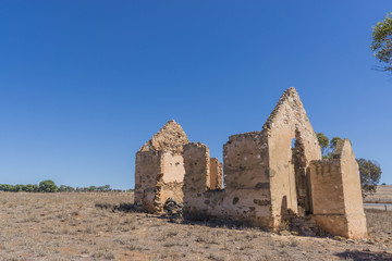 ruins of old church in desert