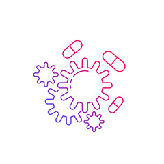 drug resistance, line vector