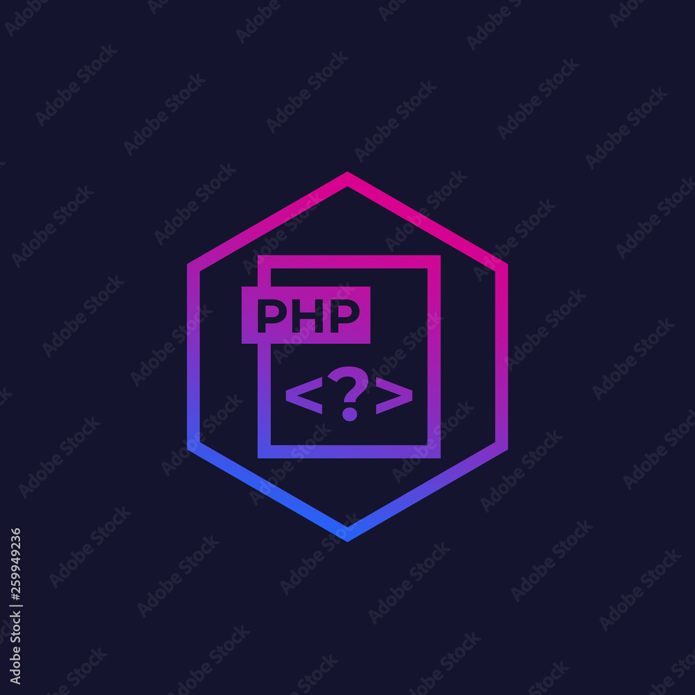 Poster php vector trendy icon