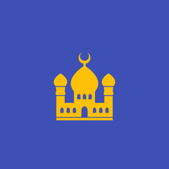 mosque, muslim building icon, vector
