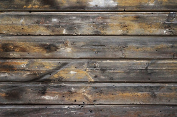 Old wooden background painted wooden planks. Background of old painted texture wood as a basis for grunge design