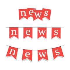 News posters. Set symbol news sign. Vector illustration