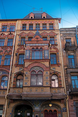 Fragment of the profitable house of N.N. Nikonov, 1899-1900. St. Petersburg, Kolokolnaya Street, 11