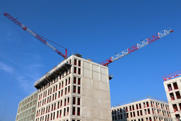 Fototapeta premium office buildings construction site