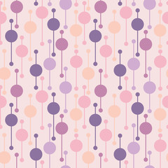 Simple geometric soft circles and lines on light background. Bright abstract vector seamless patterns for textile, prints, wallpaper etc.
