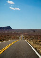 US Road at Sunny Day
