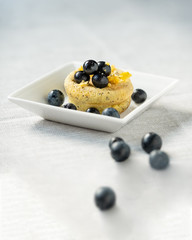 Keto lemon muffin with blueberries