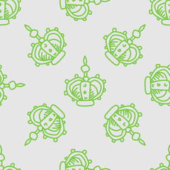 Crown doodle pattern