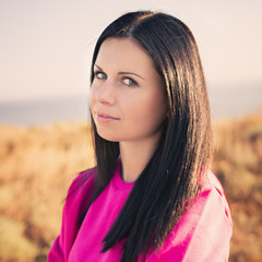 Naklejka premium Woman enjoying freedom and life