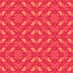 Abstract geometric figures - glowing lines and circles on dark colored background. Vector seamless pattern for textile, prints, wallpaper etc. Available in EPS format.