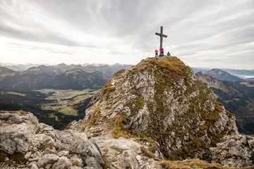 hiking in the mountains