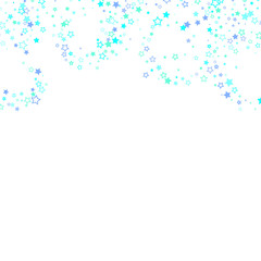 Blue, cyan, turquoise glitter stars confetti