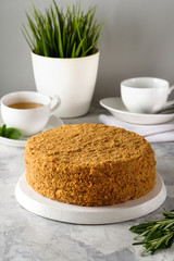 Homemade cake with icing, chocolate, cream cheese, homemade cakes, home bakery