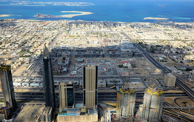 die stadt dubai von oben