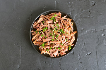 Slow cooked pulled beef for sandwiches