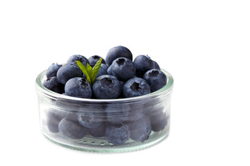 Ripe blueberries isolated