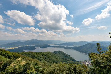 View of Mikata-goko from the summit park in Fukui prejecture in Japan