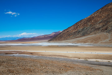 Fototapeta na wymiar Salt-Desert at Death Valley Bad Water Basin