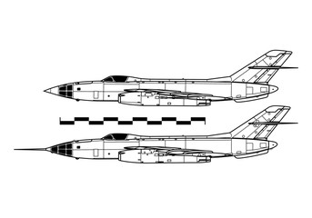 Yakovlev Yak-27R Mangrove. Outline drawing