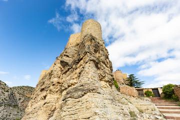Fototapeta premium medieval castle in Albarracin town, province of Teruel, Aragon, Spain