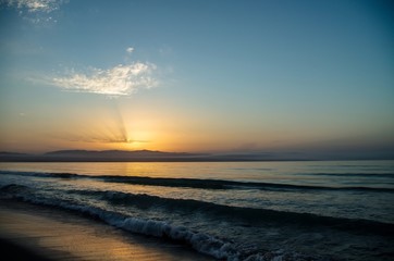 Sunrise Photographed by the Sea Cagliari Sardinia Tourism