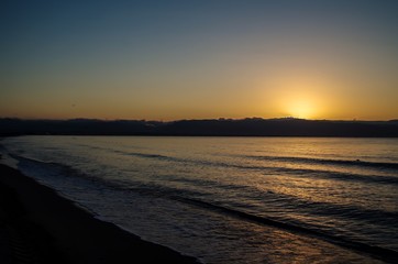 Sunrise Photographed by the Sea Cagliari Sardinia Tourism