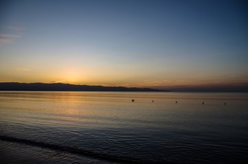 Sunrise Photographed by the Sea Cagliari Sardinia Tourism