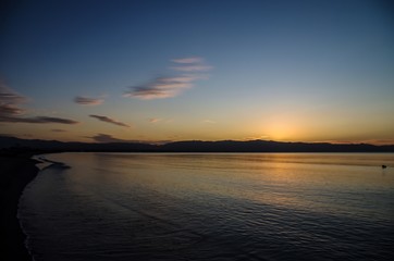 Sunrise Photographed by the Sea Cagliari Sardinia Tourism