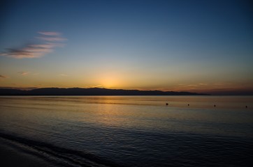 Sunrise Photographed by the Sea Cagliari Sardinia Tourism